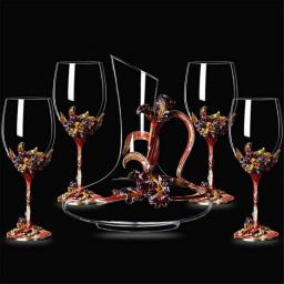 SEIJY Glass Red Wine Goblet European Style Wine Rack Home Decoration Wine Glasses Suit Wedding Gift (Color : A, Size : One size)