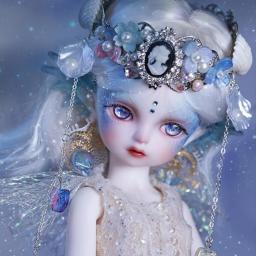SFPY 1/6 BJD Puppe 29cm 11.4in Ball Jointed SD Dolls mit Bekleidung Weiß Perücke Bilden Gesicht und Zubehör, Beste Geburtstag Geschenk für Mädchen