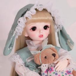 SFPY 1/6 Cute Girls BJD Resin Doll 26cm 10.2 in Ball Jointed Doll Full Set DIY Makeup Dolls, Gift For Girls Boys,Red,1/6