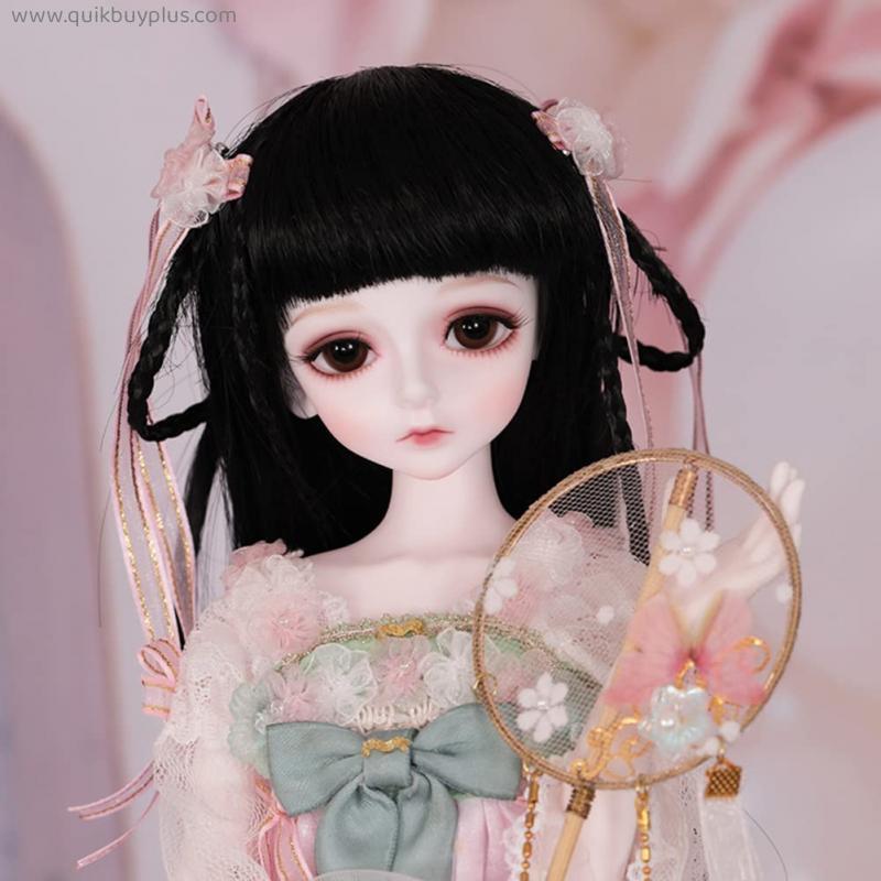 SFPY New 1/4 BJD Doll Full Set 40cm 15.7 in Chinese Hanfu SD Dolls, with Handpainted Makeup and Clothes Shoes Wigs, Chinese Style Collection Doll