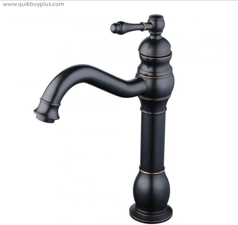 SMEJS Bathroom Sink Faucet Waterfall Oil Rubbed Bronze Commercial Deck Mount Modern Lavatory Faucets Single Handle One Hole