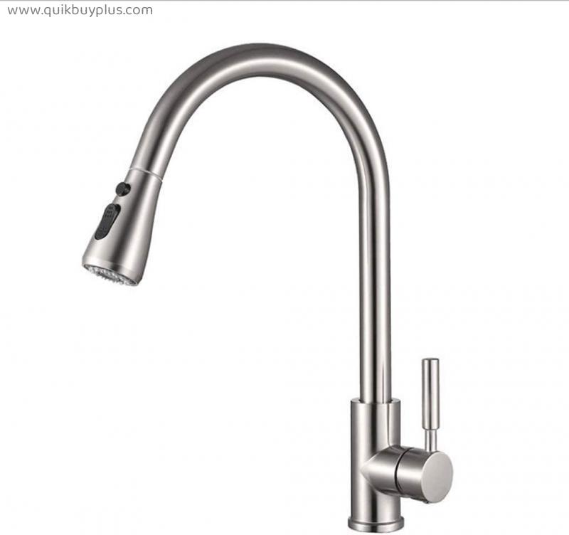 SMEJS Kitchen Faucets with Pull Down Sprayer, 3 Modes Kitchen Sink Faucet, Easy Installation, Brushed Nickel Design, with Deck Plate
