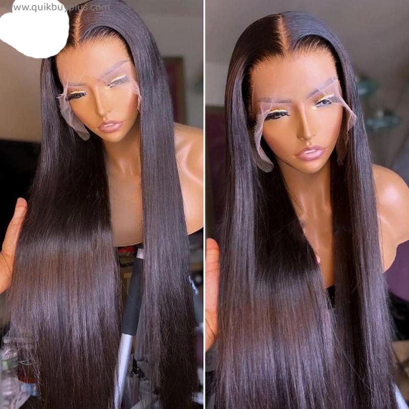 SVT 13x1 4x2 T Part Lace Human Hair Wigs Bone Straight Hair Lace Wigs PrePlucked Hairline Brazilian Remy Hair Lace Wig For Women