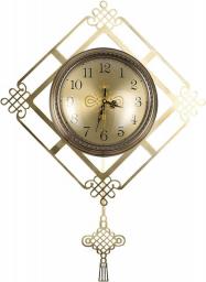 SYCARPET Large Kitchen Metal Wall Clock Silent Clock for Living Room Bedroom Home Gold - 22.2''/28.3''