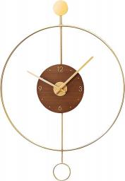 SYCARPET Silent Sweep Wall Clock with Spun Metal Dial, Contemporary Minimalist Design Perfect for Kitchen/Office/Living Room