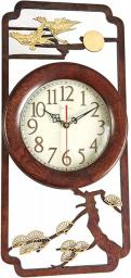 SYCARPET Wooden Round Wall Clock Silent & Non-Ticking Retro Wall Clock Operated for Living Room Bedroom Kitchen(55 cm/21.6