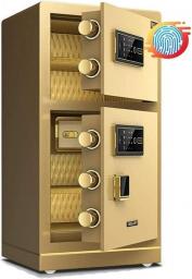Safe Box,Home Safe, Electronic Home Safe Safety Office Security Steel Fingerprint Password Cabinet Double Door Large 80cm Safe Cabinet Safes