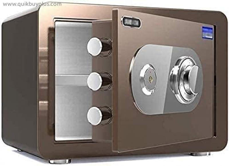 Safes for Home, Money Safe Lock Boxes, Cabinet Safes Home Safes Box Fireproof 30x38x30cm, Mechanical Password Corrosion Protection Safes (Color : Brown) (Brown)