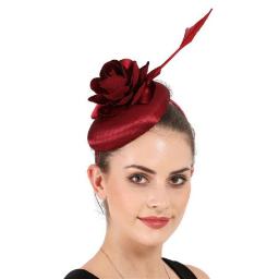Satin Charming Headpiece With Hair Clips Bride Fascinators Hats Dress Church Cocktail Fedora Cap Headbands