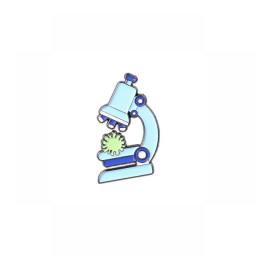 Science Enamel Pin Microscope Beaker Chemical Molecular DNA Biological Experimental Tool Metal Brooches Badges for Backpack Bag