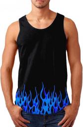 Shirts for Men Casual Men's Tank Tops Printed Graphic Sleeveless Quick Dry Muscle Tank Tops Mens Shirt for Jogging