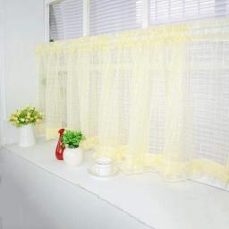 Short Curtains for Small Window Drapes Tier Curtains Valances Retro Fashion Room Darkening Curtains for Bedroom Shower Curtains for Bathroom Cafe Kitchen Curtains（W 35