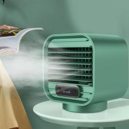 Silent Nano Spray  Air Conditioner Fan Summer Air Cooler Humidifier Fan Multifunction USB Rechargeable Personal Desktop Fan