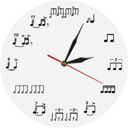 Silent Wall Clock Drum Notes Wall Clock Acrylic Time Clock Music Notes Wall Art Home Decor Handmade Gift for Music Lover Musician 12 Inchs