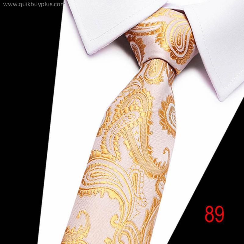 Silk tie 7.5 cm floral necktie high fashion plaid wedding ties for men slim cotton cravat office neckties mens