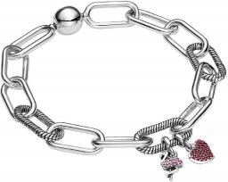 Silver Bracelet Charm Heart Women Bracelet Fashion Jewelry Gift Jewellery (Length : 21cm)