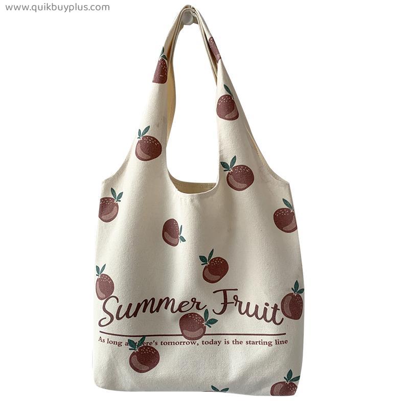 Simple vest canvas bag female summer niche shoulder bag student large-capacity handbag canvas bag