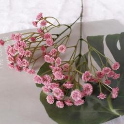 Single White Babies Breath Artificial Flowers Fake plastic Gypsophila DIY Floral Bouquet For Wedding Home Decor