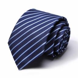 Slik Tie For Men Classic Business Solid Stripe Plaid Dots 7.5cm Jacquard Necktie Accessories Daily Wear Cravat Wedding Dress
