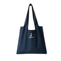 Small Flower Canvas Bag Women's Shoulder Bag Embroidered Student Embroidery Handbag Small Cloth Bag