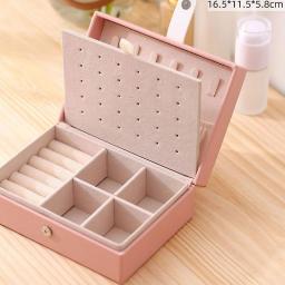 Small Travel Jewelry Box Organizer,portable Travel Jewelry Case For Women Storage Earring,ring,necklace
