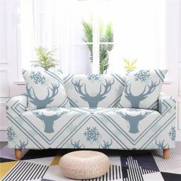 Sofa Cover Dark Blue Camel Print Elk Sofa Covers Spandex Machine Washable Couch Covers Stylish Thick Stretch Sofa Protector Non Slip Sofa Covers For Leather Easy Fit Armchair Covers 2 Seater