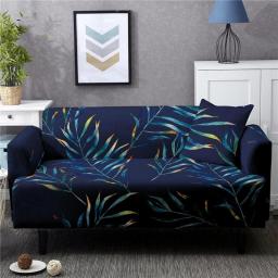 Sofa Cover Peach Emerald Green Leaves Sofa Covers Spandex Machine Washable Couch Covers Stylish Thick Stretch Sofa Protector Non Slip Sofa Covers For Leather Easy Fit Armchair Covers 2 Seater