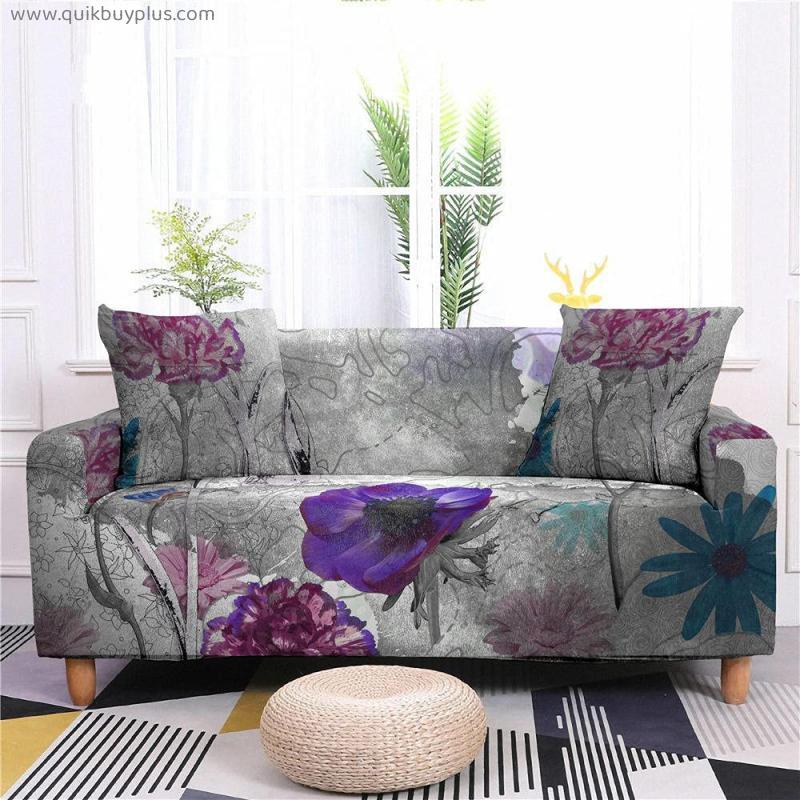 Sofa Cover Royal Blue Silver Pink Sofa Covers Spandex Machine Washable Couch Covers Stylish Thick Stretch Sofa Protector Non Slip Sofa Covers for Leather Easy Fit Armchair Covers 2 Seater