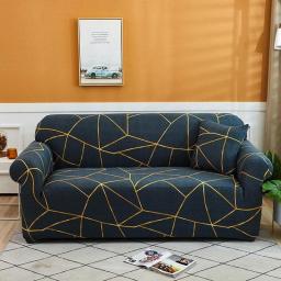 Sofa Covers 3 Seater And 2 SeaterDark Green Gold Sofa Cover Soft Spandex Sofa Protector Stretch All-match Sofa Protectors From Pets Modern Adjustable Couch Covers Universal Thick Settee Covers