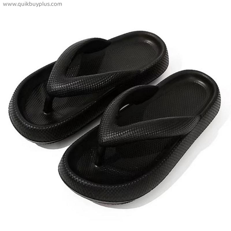 Soft Sole Platform Flip Flops Women Clip Toe Eva Non-Slip Cloud Slippers Woman 2022 Summer Thick Bottom Bathroom Slides
