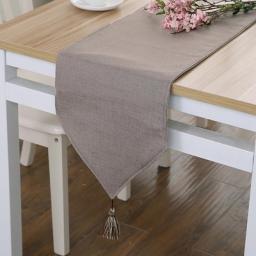 Solid Table Cloth Party Wedding Decoration Cloth Bamboo Carvas Cloth Table Runner Cloth Cover