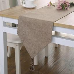 Solid Table Cloth Party Wedding Decoration Cloth Bamboo Carvas Cloth Table Runner Cloth Cover