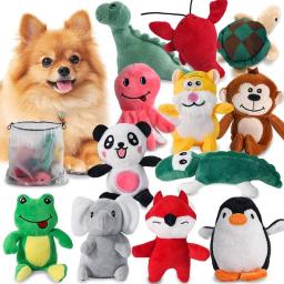 Squeaky Dog Toys for Puppy Small Medium Dogs, Stuffed Samll Dog Toys Bulk with 12 Plush Pet Dog Toy Set, Cute Safe Dog Chew Toys Pack for Puppies Teething