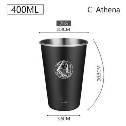 Stainless Steel 400/550ml Coffee Mugs Water Bottle Drinks Cup Multipurpose Portable 304  Household Office Tea Beer Drinkware