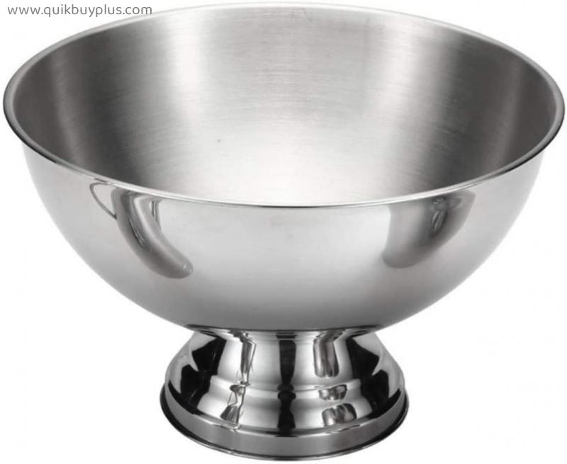 Stainless Steel Large Capacity Ice Bucket Ice Cube Bowl Metal Suitable for Large Party Party Champagne Beer Drink Kitchen Wine Set Wine Cabinet