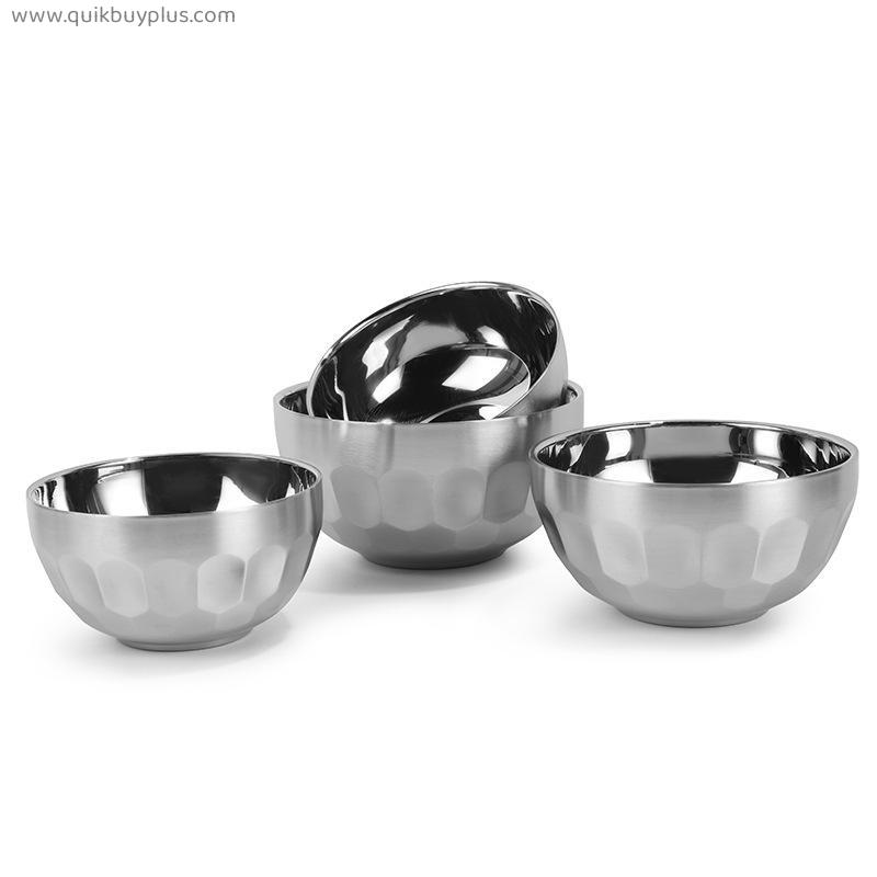 Stainless Steel Noodle Bowl Small Soup Bowls For Double-layer Bowl With Anti-scald Function