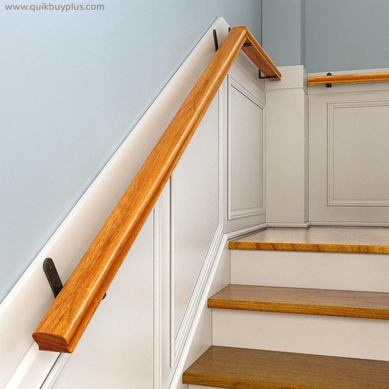 Stair Banister Handrails, Wooden Handrail for Indoor Stairs and Outdoor Steps, Elderly Children's Auxiliary Grab Rail, Wall Railings with Installation kit, 30-600cm (Size : 250cm)