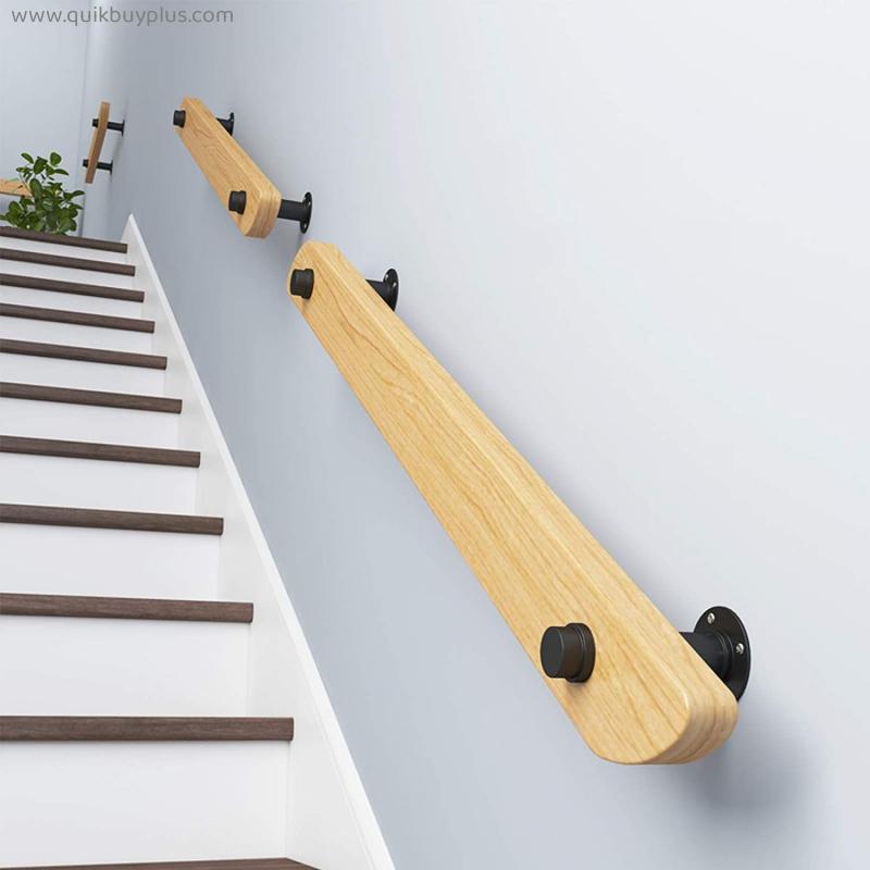 Stair Handrails with Fittings-Complete Kit，30~600cm Pine Anti-Slip Handrail, Home Against The Wall Indoor Loft Elderly Railings Handrails Corridor Support Rod (Size : 100cm)
