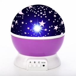 Star Projector Lamp Children Bedroom LED Night Light Baby Lamp Decor Rotating Starry Nursery Moon Galaxy Projector Table Lamp