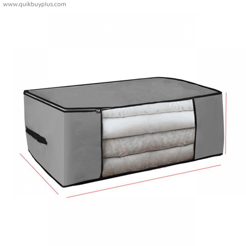 Storage Bag For Clothes Blanket Portable Non-woven Organizer Folding Clothes Pillow Quilt Storage Box Organizer Hot Sale 1pc