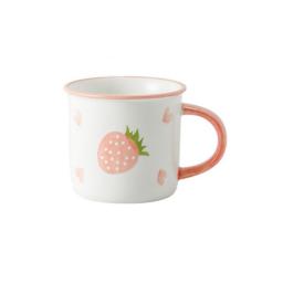 Strawberry Nordic Small Coffee Cup Porcelain Afternoon Tea Coffee Mugs White Saucer Set Flower Tea Cup Cafe Drinkware