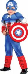 Suit Yourself Classic Captain America Muscle Halloween Costume For Toddler Boys, Includes Headpiece