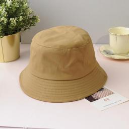 Summer Bucket Hat for Women Big Wide Brim Outdoor Soft Cotton Solid Color Sun Hats Portable Foldable Panama Cap Lady Caps