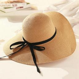 Summer Straw Hat Woman Beach Sun Hats Leisure Journey Outdoors Vacation Accessories UV Protection Big Brimmed Hat