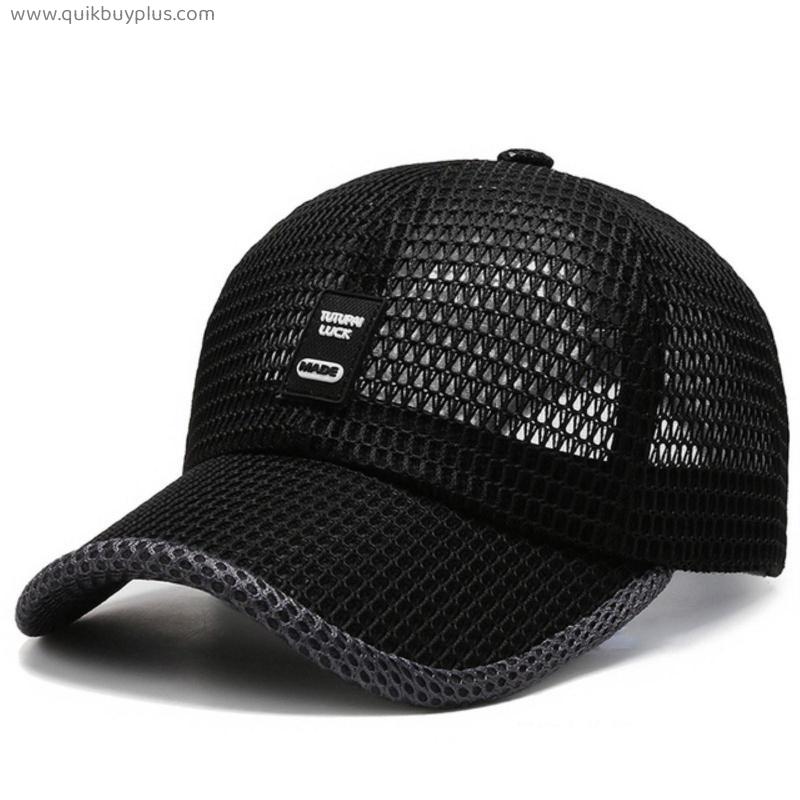 Summer Unisex Sun Hats Men Fishing Baseball Cap Women Breathable Mesh Snapback Caps Casual Sport Sunscreen Visor Hat