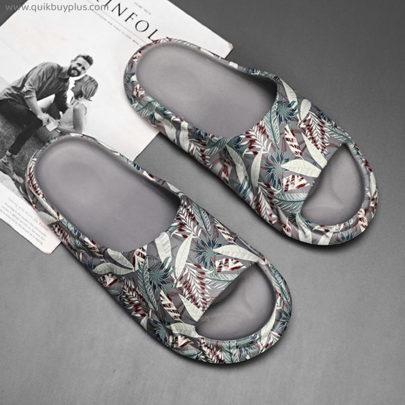 Summer Women House Slippers Unisex Outdoor Casual Beach Slides Thick Sole Home Non-Slip Men Bathroom Shoes Flat Bottom Sandals