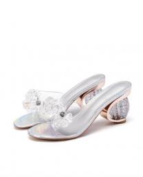 Summer Women Slippers Crystal Transparent Jelly Sandals Pumps Elegant High Heels Ladies Party Female Women