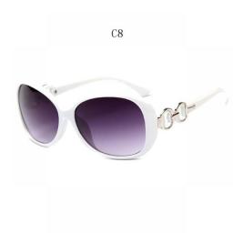 Sunglasses Ladies Anti-Ultraviolet Jade Crystal Texture Sun Glasses Gradient Black Outdoor Sunglasses