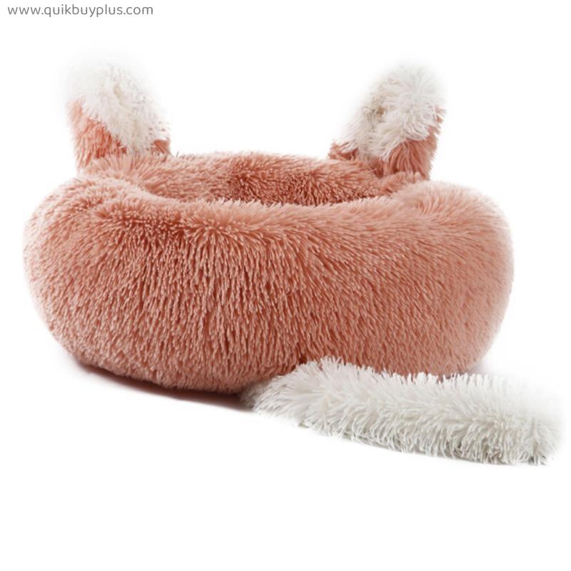Super Soft Dog Bed Plush Cat Mat Dog Beds For Large Dogs Bed House Round Cushion