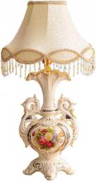 Table Lamps High-end European-style Lamp Palace Bedside Lamp Retro Princess Room Lamp Lighting White Table Lamp Table Lamps Desk Lamps Reading Lamps
